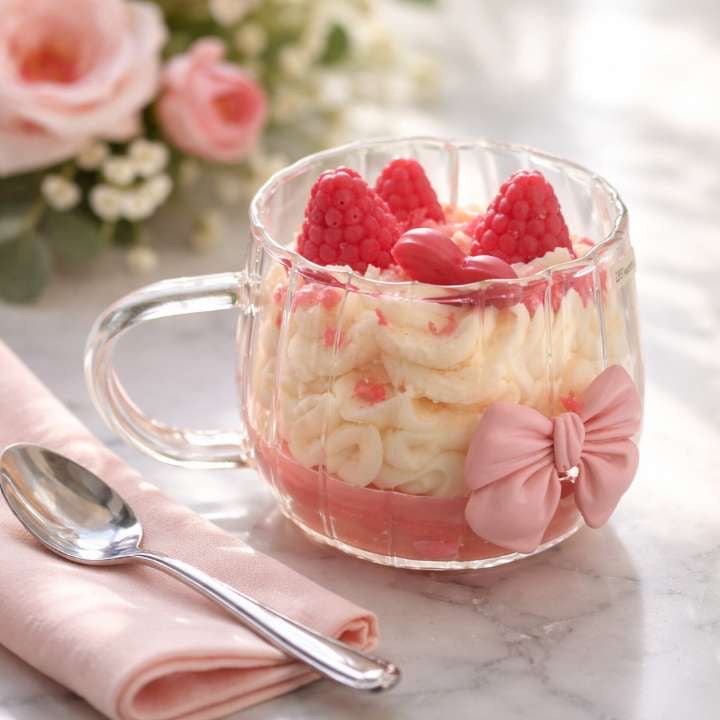 tasse bougie fraise