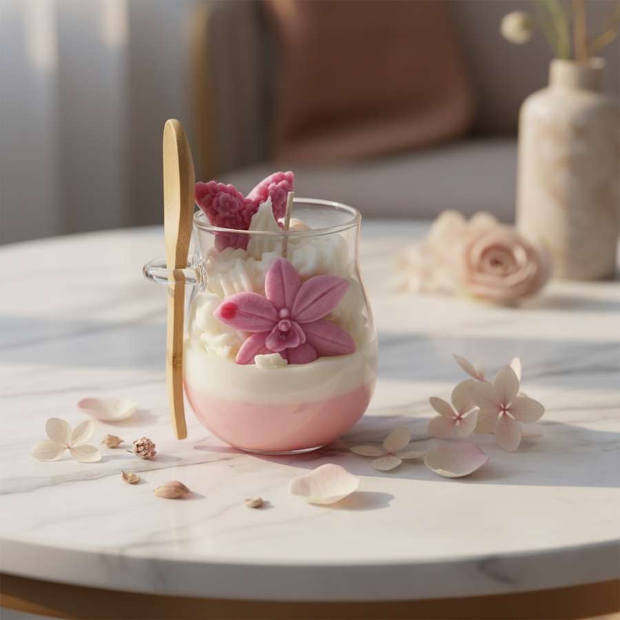 bougie pot avec cuillere
