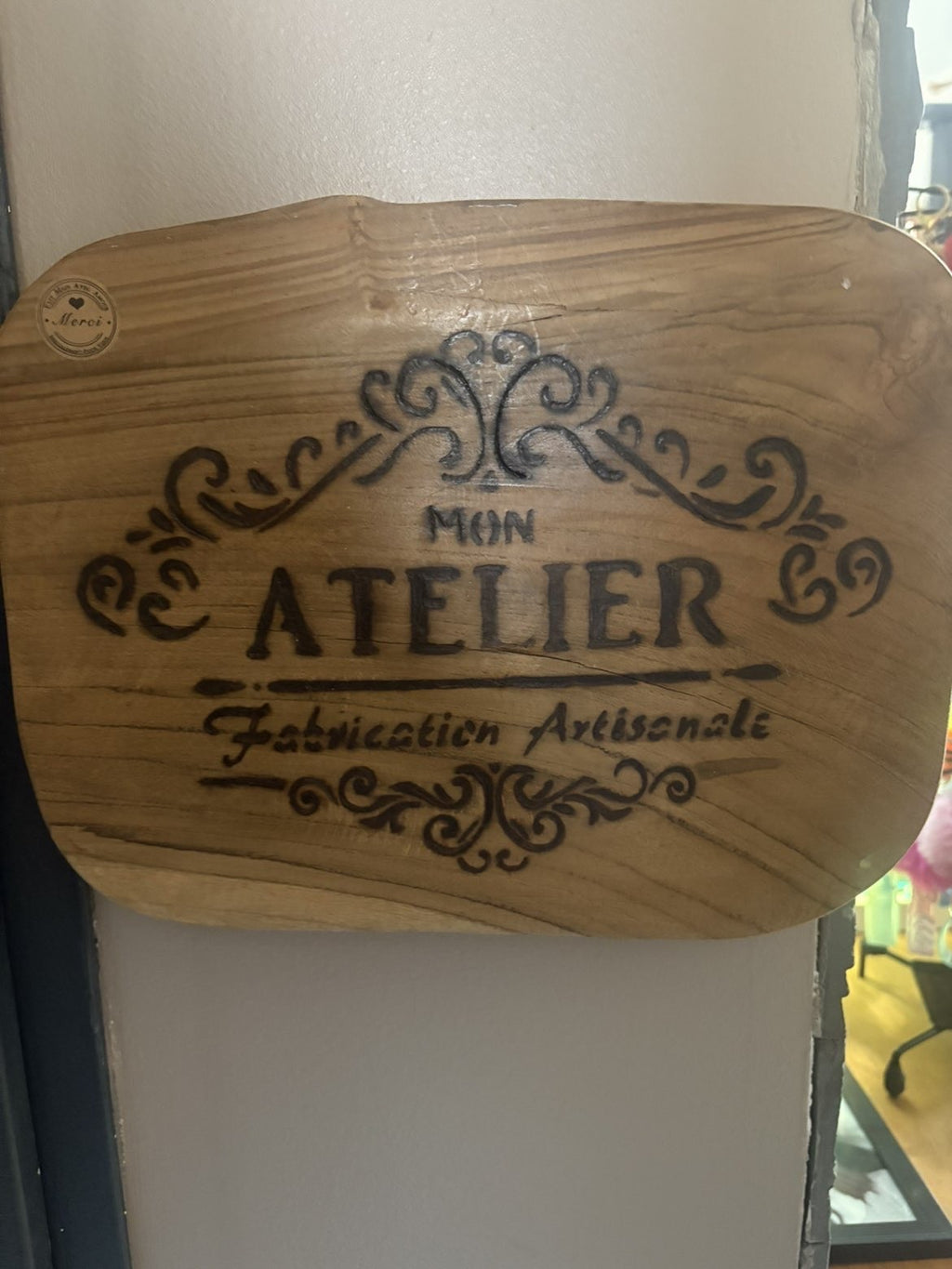 plaque murale bois