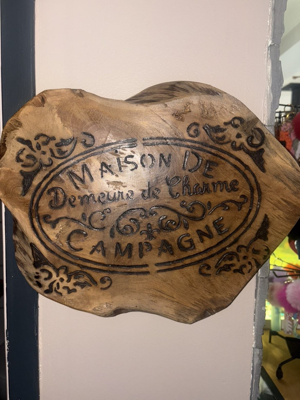 plaque murale bois